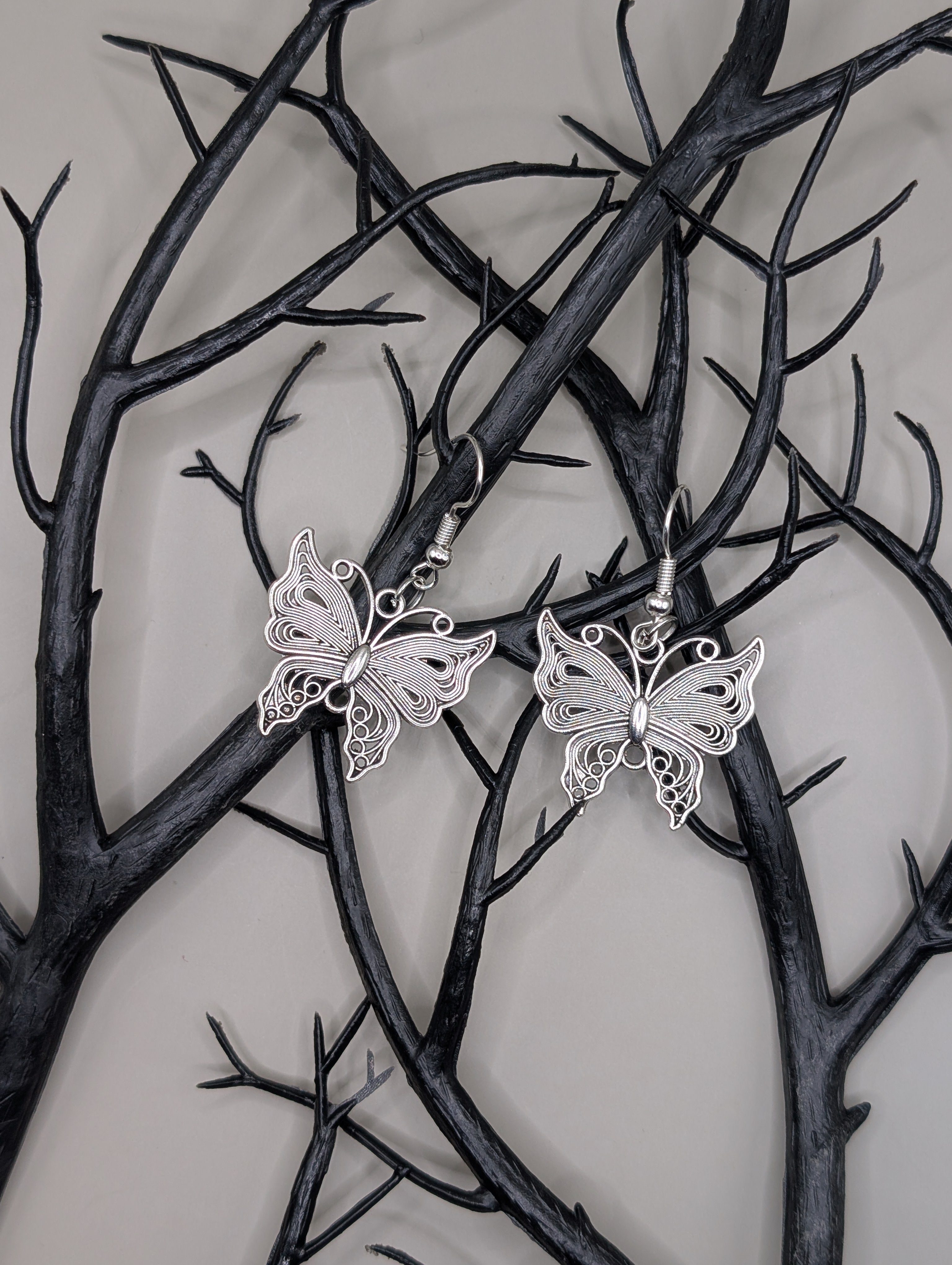 Metal Butterfly Earrings