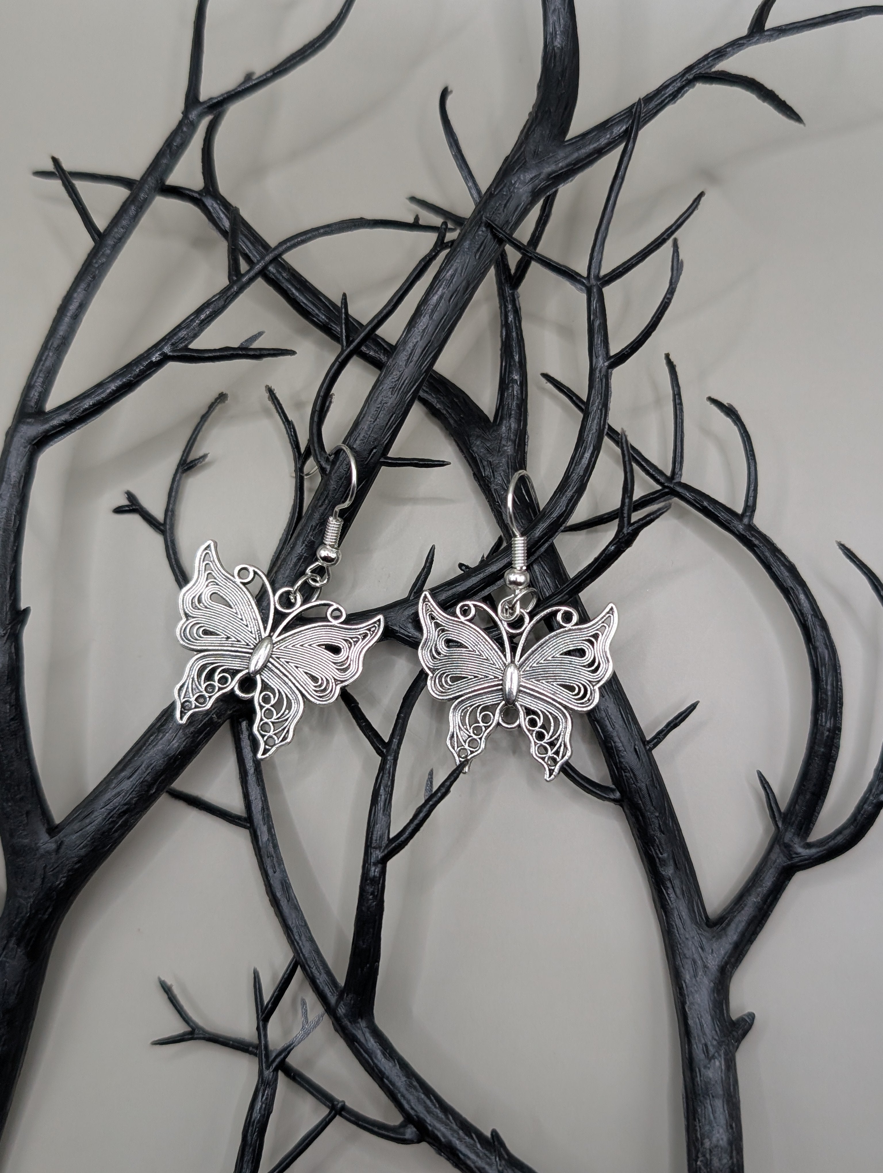 Metal Butterfly Earrings